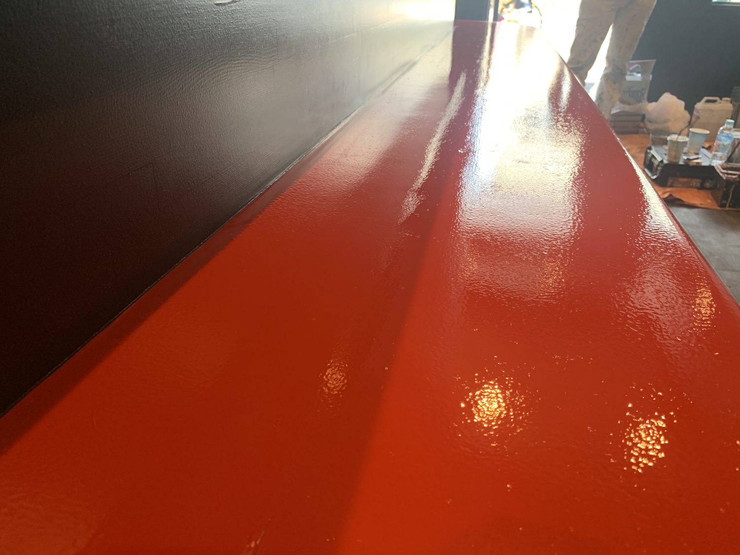 店舗、カウンター塗装